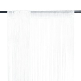Fringe curtains 2 pieces 100x250 cm white by vidaXL, Curtains and curtains - Ref: Foro24-132398, Price: 23,17 €, Discount: %