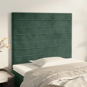 Kopfteile 2 Einheiten aus dunkelgrünem Samt 90x5x78/88 cm von , Kopf- und Fußteile - Ref: Foro24-3116511, Preis: 68,96 €, Rab...