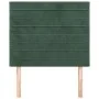 Cabeceros 2 unidades de terciopelo verde oscuro 90x5x78/88 cm de , Cabeceros y pies de cama - Ref: Foro24-3116511, Precio: 69...
