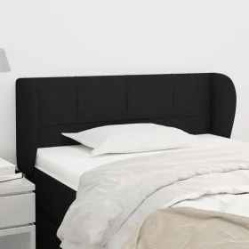 Black fabric headboard 83x23x78/88 cm by , Headboards and footboards - Ref: Foro24-3117120, Price: 48,29 €, Discount: %