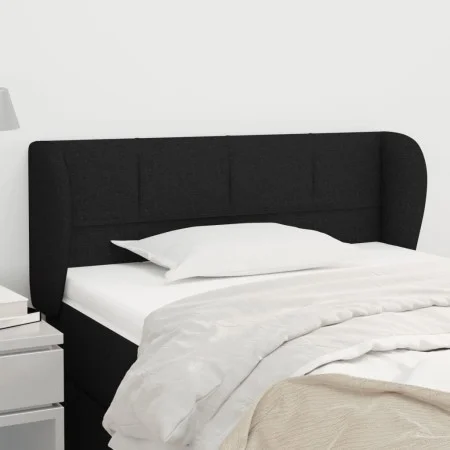 Black fabric headboard 83x23x78/88 cm by , Headboards and footboards - Ref: Foro24-3117120, Price: 48,04 €, Discount: %
