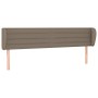 Kopfteil aus taupegrauem Stoff, 183 x 23 x 78/88 cm von , Kopf- und Fußteile - Ref: Foro24-3117302, Preis: 77,03 €, Rabatt: %