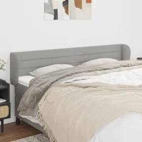 Light gray fabric headboard 183x23x78/88 cm by , Headboards and footboards - Ref: Foro24-3117298, Price: 73,12 €, Discount: %