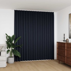 Cortina opaca con ganchos gris antracita 290x245 cm