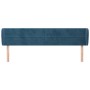 Cabecero de terciopelo azul oscuro 203x23x78/88 cm de , Cabeceros y pies de cama - Ref: Foro24-3117354, Precio: 71,56 €, Desc...
