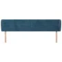 Cabecero de terciopelo azul oscuro 203x23x78/88 cm de , Cabeceros y pies de cama - Ref: Foro24-3117354, Precio: 69,80 €, Desc...