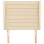 Headboard with cream fabric ears 103x23x118/128 cm by , Headboards and footboards - Ref: Foro24-3118091, Price: 88,17 €, Disc...