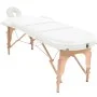 Folding massage table 4 cm thick 2 cushions white by vidaXL, massage tables - Ref: Foro24-110158, Price: 218,09 €, Discount: %
