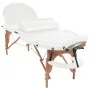 Folding massage table 4 cm thick 2 cushions white by vidaXL, massage tables - Ref: Foro24-110158, Price: 218,09 €, Discount: %