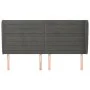 Headboard with dark gray velvet ears 203x23x118/128 cm by , Headboards and footboards - Ref: Foro24-3118163, Price: 105,73 €,...