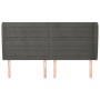 Kopfteil mit dunkelgrauen Samtohren 203x23x118/128 cm von , Kopf- und Fußteile - Ref: Foro24-3118163, Preis: 106,88 €, Rabatt: %