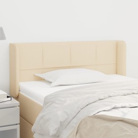 Cabecero de tela color crema 93x16x78/88 cm de , Cabeceros y pies de cama - Ref: Foro24-3118755, Precio: 45,79 €, Descuento: %