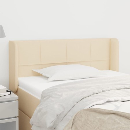 Cabecero de tela color crema 93x16x78/88 cm de , Cabeceros y pies de cama - Ref: Foro24-3118755, Precio: 46,11 €, Descuento: %