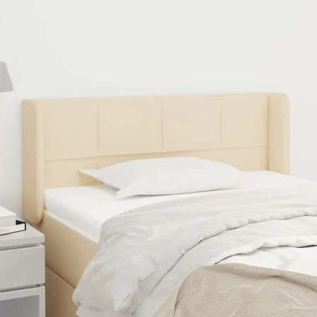 Cabecero de tela color crema 93x16x78/88 cm de , Cabeceros y pies de cama - Ref: Foro24-3118755, Precio: 44,84 €, Descuento: %