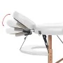 Folding massage table 4 cm thick 2 cushions white by vidaXL, massage tables - Ref: Foro24-110158, Price: 218,09 €, Discount: %