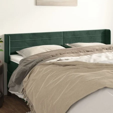 Kopfteil aus dunkelgrünem Samt, 203 x 16 x 78/88 cm von , Kopf- und Fußteile - Ref: Foro24-3118977, Preis: 73,89 €, Rabatt: %