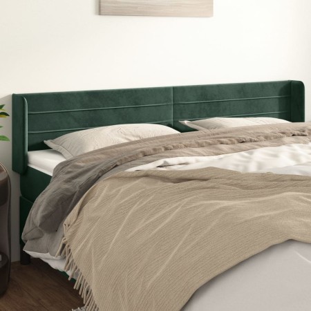 Kopfteil aus dunkelgrünem Samt, 203 x 16 x 78/88 cm von , Kopf- und Fußteile - Ref: Foro24-3118977, Preis: 83,43 €, Rabatt: %