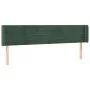 Kopfteil aus dunkelgrünem Samt, 203 x 16 x 78/88 cm von , Kopf- und Fußteile - Ref: Foro24-3118977, Preis: 73,89 €, Rabatt: %