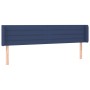 Kopfteil aus blauem Stoff, 183 x 16 x 78/88 cm von , Kopf- und Fußteile - Ref: Foro24-3118928, Preis: 69,48 €, Rabatt: %