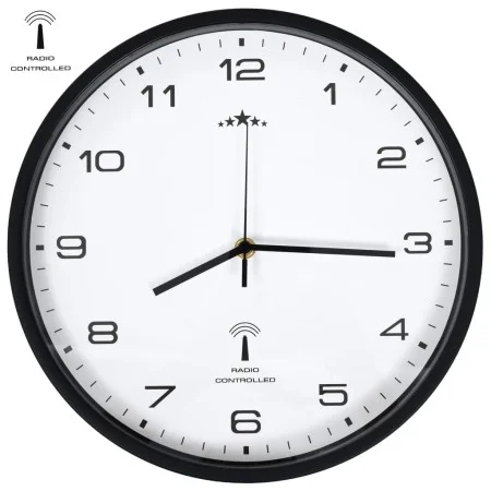 Schwarz-Weißer Quarz Wand-Funkuhr 31 cm von vidaXL, Wanduhren - Ref: Foro24-50617, Preis: 33,09 €, Rabatt: %
