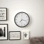 Radio-controlled quartz wall clock in white and black, 31 cm. by vidaXL, Wall clocks - Ref: Foro24-50617, Price: 33,09 €, Dis...