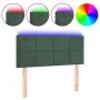 Dark green velvet LED headboard 90x5x78/88 cm by , Headboards and footboards - Ref: Foro24-3121651, Price: 45,79 €, Discount: %