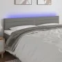 Dark gray fabric headboard with LED 200x5x78/88 cm by , Headboards and footboards - Ref: Foro24-3121775, Price: 67,37 €, Disc...