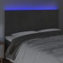 Kopfteil mit LED-Leuchten, dunkelgrauer Samt, 200 x 5 x 118/128 cm von , Kopf- und Fußteile - Ref: Foro24-3122631, Preis: 97,...