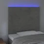 Kopfteil mit LED-Leuchten, hellgrauer Samt, 100 x 5 x 118/128 cm von , Kopf- und Fußteile - Ref: Foro24-3122606, Preis: 57,14...