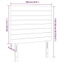 Kopfteil mit LED-Leuchten, hellgrauer Samt, 100 x 5 x 118/128 cm von , Kopf- und Fußteile - Ref: Foro24-3122606, Preis: 55,47...