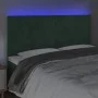 Headboard with LED lights dark green velvet 180x5x118/128 cm by , Headboards and footboards - Ref: Foro24-3122627, Price: 133...