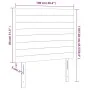 Kopfteil mit LED-Beleuchtung, dunkelblauer Samt, 100 x 5 x 118/128 cm von , Kopf- und Fußteile - Ref: Foro24-3122610, Preis: ...