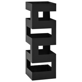 Paragúero diseño tetris acero negro