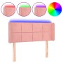 Kopfteil aus rosa Samt mit LED 103x16x78/88 cm von , Kopf- und Fußteile - Ref: Foro24-3123277, Preis: 65,76 €, Rabatt: %