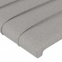 Hellgraues Stoffkopfteil mit LED 203x16x118/128 cm von , Kopf- und Fußteile - Ref: Foro24-3124210, Preis: 115,77 €, Rabatt: %