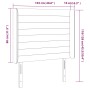 Dunkelgraues Samtkopfteil mit LED 103x16x118/128 cm von , Kopf- und Fußteile - Ref: Foro24-3124231, Preis: 66,86 €, Rabatt: %