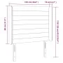 Dunkelgraues Samtkopfteil mit LED 103x16x118/128 cm von , Kopf- und Fußteile - Ref: Foro24-3124231, Preis: 67,91 €, Rabatt: %