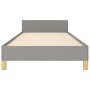Light gray fabric bed frame with headboard 90x200 cm by , Beds and slatted bases - Ref: Foro24-3125106, Price: 139,80 €, Disc...