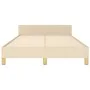 Bed frame with cream fabric headboard 120x200 cm by , Beds and slatted bases - Ref: Foro24-3125127, Price: 180,50 €, Discount: %