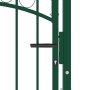 Puerta de jardín con arco superior acero verde 100x125 cm