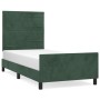 Bettgestell aus dunkelgrünem Samt mit Kopfteil 90x190 cm von , Betten und Lattenroste - Ref: Foro24-3125791, Preis: 151,14 €,...