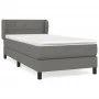 Box spring bed with dark gray fabric mattress 80x200 cm by , Beds and slatted bases - Ref: Foro24-3126198, Price: 314,77 €, D...