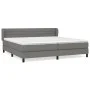 Box spring bed with dark gray fabric mattress 200x200 cm by , Beds and slatted bases - Ref: Foro24-3126350, Price: 599,72 €, ...