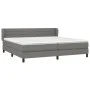 Box spring bed with dark gray fabric mattress 200x200 cm by , Beds and slatted bases - Ref: Foro24-3126350, Price: 599,72 €, ...