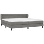 Cama box spring con colchón tela gris oscuro 200x200 cm de , Camas y somieres - Ref: Foro24-3126350, Precio: 588,81 €, Descue...