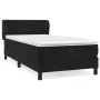 Box spring bed with black synthetic leather mattress 90x190 cm by , Beds and slatted bases - Ref: Foro24-3127465, Price: 280,...
