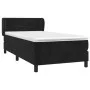Box spring bed with black synthetic leather mattress 90x190 cm by , Beds and slatted bases - Ref: Foro24-3127465, Price: 280,...