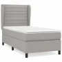 Box spring bed with light gray fabric mattress 90x200 cm by , Beds and slatted bases - Ref: Foro24-3128013, Price: 337,15 €, ...