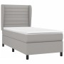 Box spring bed with light gray fabric mattress 90x200 cm by , Beds and slatted bases - Ref: Foro24-3128013, Price: 368,98 €, ...