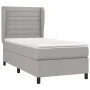 Box spring bed with light gray fabric mattress 90x200 cm by , Beds and slatted bases - Ref: Foro24-3128013, Price: 337,15 €, ...